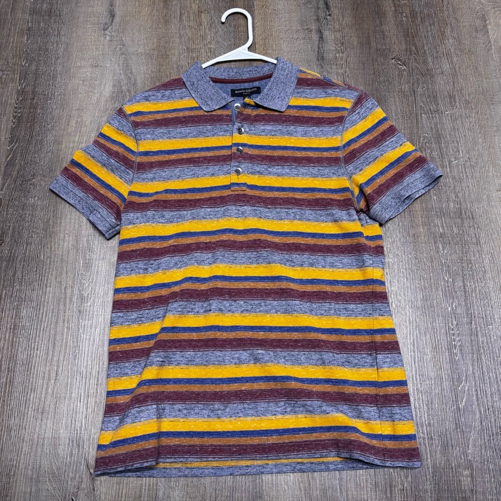 Banana Republic Multicolor Striped Polo Shirt